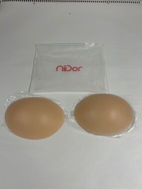 Beige Adhesive Strapless Silicone Bra - Nude